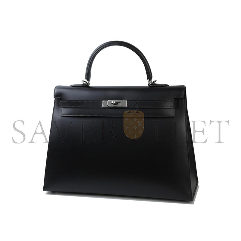 H**mes EDITION SO BLACK BOX KELLY 35 HANDBAG BLACK (35*25*12cm)